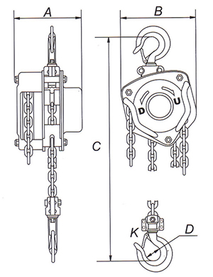 VC-B手拉葫芦结构图